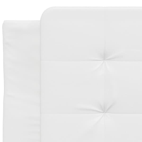 vidaXL Sengeramme med hodegavl hvit 100x200 cm kunstlær