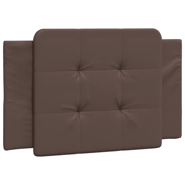 vidaXL Sängram med huvudgavel brun 90x200 cm konstläder