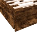 Miniatyrbilde 7 av 10: vidaXL Sengeramme med skuffer røkt eik 135x190 cm konstruert tre