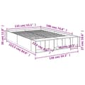 Miniatyrbilde 9 av 10: vidaXL Sengeramme grå sonoma 135x190 cm konstruert tre