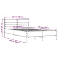 Miniatyrbilde 8 av 9: vidaXL Sengeramme brun eik 120x200 cm konstruert tre og metall