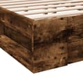 Miniatyrbillede 7 af 10: vidaXL sengeramme med skuffer 120x200 cm konstrueret træ røget eg