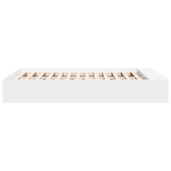 vidaXL Sengeramme hvit 135x190 cm konstruert tre