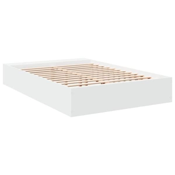vidaXL Sengeramme hvit 135x190 cm konstruert tre