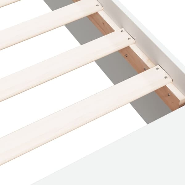 vidaXL Sengeramme hvit 135x190 cm konstruert tre
