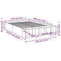 Miniatyrbilde 9 av 10: vidaXL Sengeramme hvit 135x190 cm konstruert tre