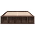 Miniatyrbilde 3 av 10: vidaXL Sengeramme brun eik 135x190 cm konstruert tre