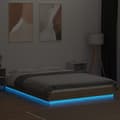 Miniatyrbilde 4 av 11: vidaXL Sengeramme med LED-lys sonoma eik 140x190 cm konstruert tre