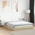 Miniatyrbilde 1 av 11: vidaXL Sengeramme med LED-lys sonoma eik 140x190 cm konstruert tre