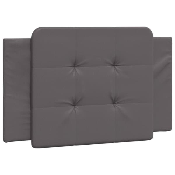 vidaXL sengeramme med sengegavl 90x190 cm kunstlæder grå