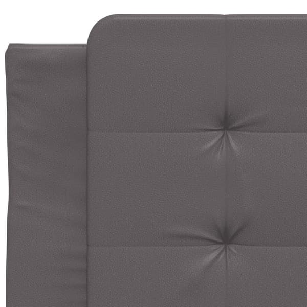 vidaXL sengeramme med sengegavl 90x190 cm kunstlæder grå