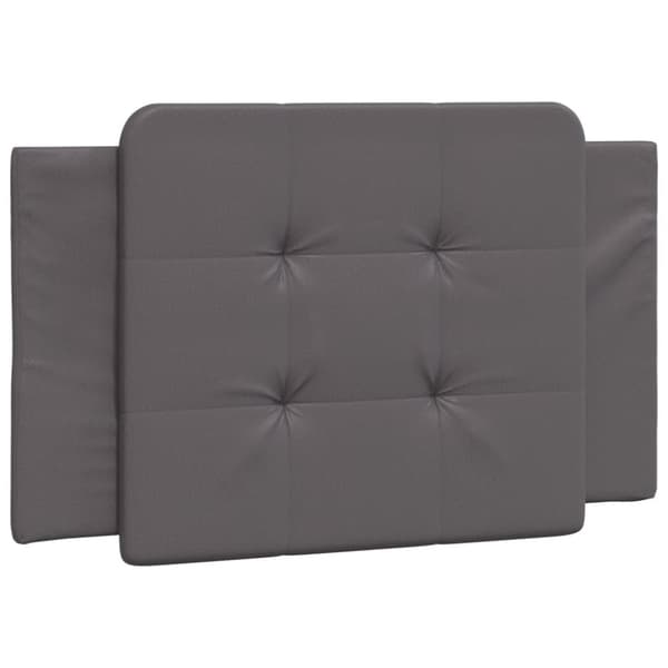 vidaXL sengeramme med sengegavl 90x200 cm kunstlæder grå