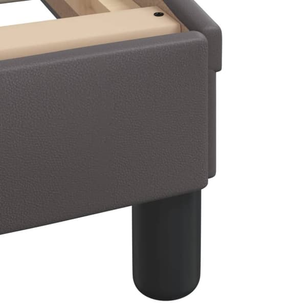 vidaXL sengeramme med sengegavl 90x200 cm kunstlæder grå