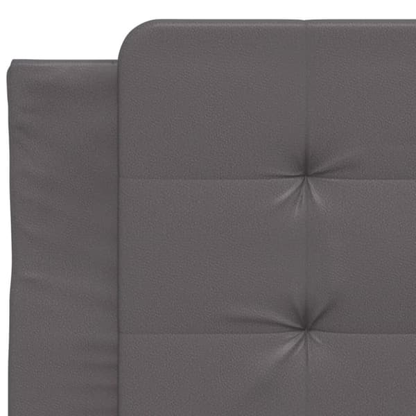 vidaXL sengeramme med sengegavl 90x200 cm kunstlæder grå