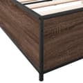 Miniatyrbilde 6 av 9: vidaXL Sengeramme brun eik 120x200 cm konstruert tre og metall