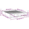 Miniatyrbillede 9 af 10: vidaXL sengestel 160x200 cm massivt træ sort