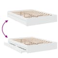 Miniatyrbilde 8 av 11: vidaXL Sengeramme høyglans hvit 140x200 cm konstruert tre