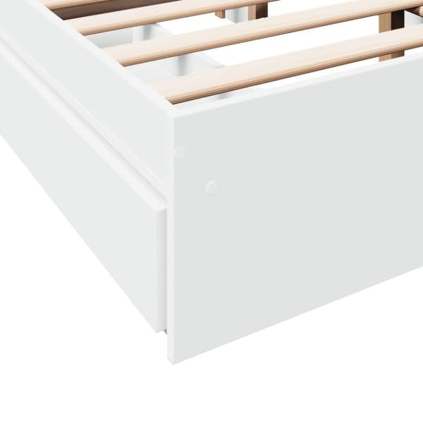vidaXL Sengeramme høyglans hvit 140x200 cm konstruert tre