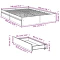 Miniatyrbilde 11 av 11: vidaXL Sengeramme høyglans hvit 140x200 cm konstruert tre