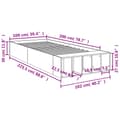 Miniatyrbilde 9 av 10: vidaXL Sengeramme brun eik 100x200 cm konstruert tre