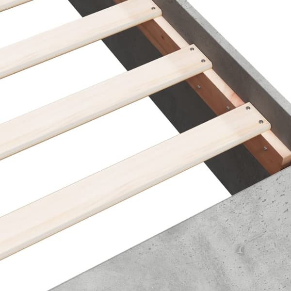 vidaXL Sengeramme betonggrå 140x190 cm konstruert tre