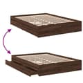 Pikkukuva 6 / 10: vidaXL Sängynrunko laatikoilla ruskea tammi 120x200 cm tekninen puu