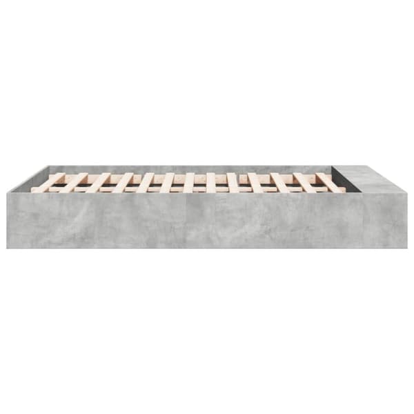 vidaXL Sängynrunko betoninharmaa 140x190 cm tekninen puu