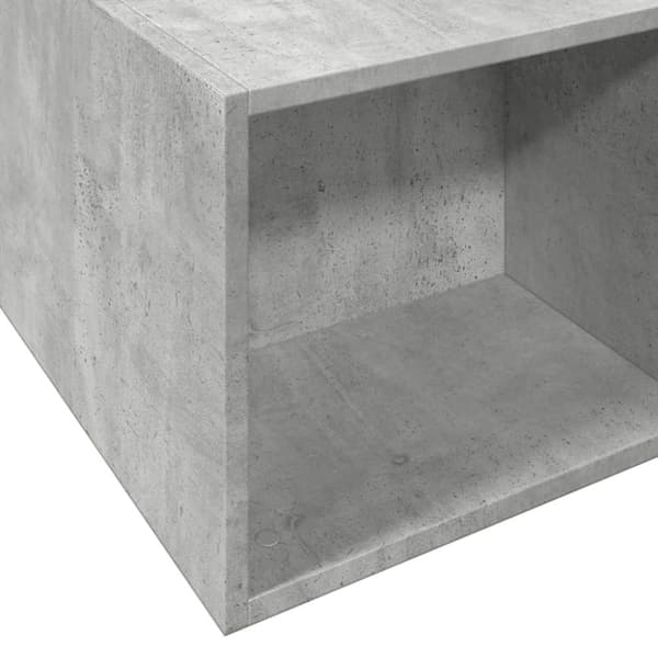 vidaXL Sängynrunko betoninharmaa 140x190 cm tekninen puu