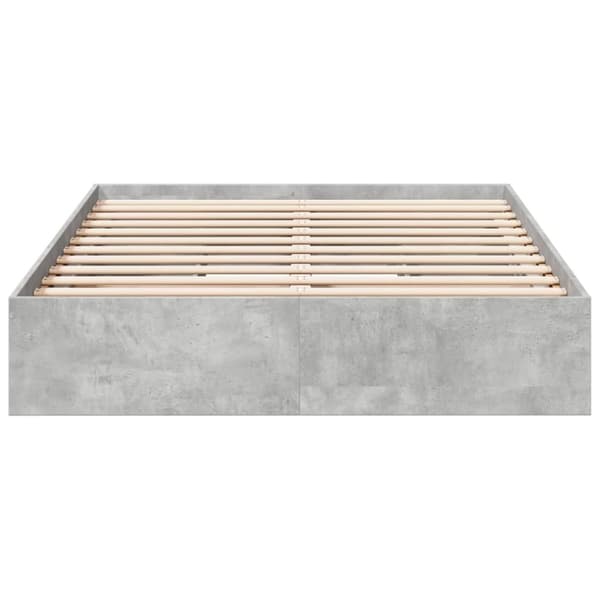 vidaXL Sengeramme med skuffer betonggrå 120x190 cm konstruert tre