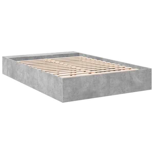 vidaXL Sengeramme betonggrå 150x200 cm konstruert tre