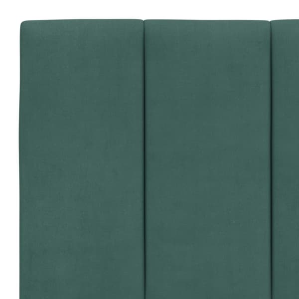 vidaXL seng med madras 200x200 cm velour mørkegrøn