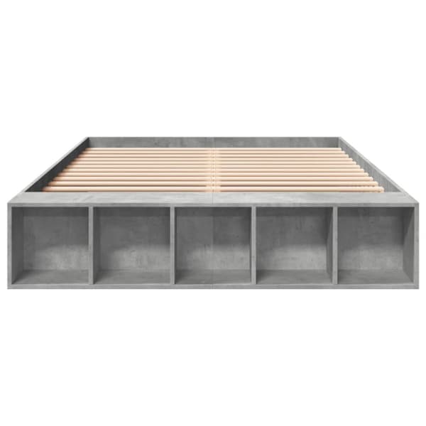 vidaXL sengestel 140x200 cm konstrueret træ betongrå