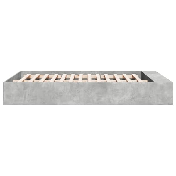 vidaXL sengestel 140x200 cm konstrueret træ betongrå