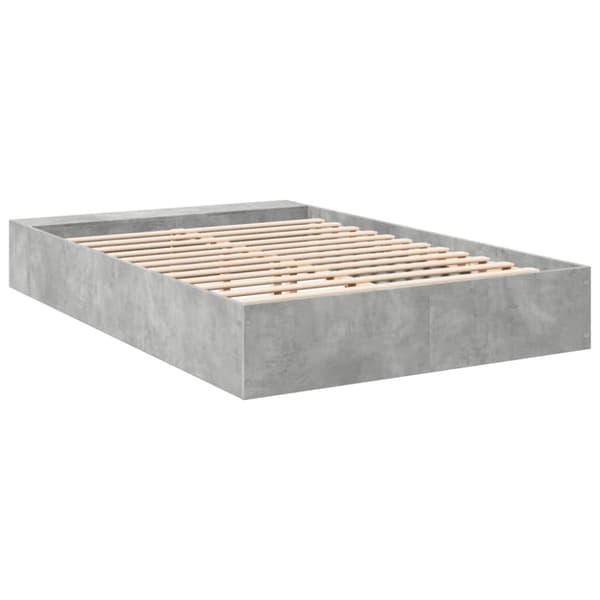 vidaXL sengestel 140x200 cm konstrueret træ betongrå
