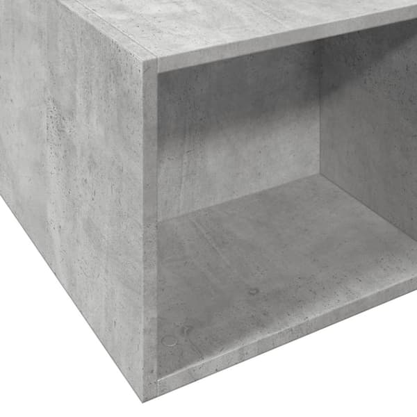 vidaXL sengestel 140x200 cm konstrueret træ betongrå