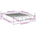 Miniatyrbilde 9 av 10: vidaXL Sengeramme betonggrå 140x200 cm konstruert tre