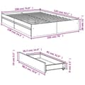Miniatyrbilde 9 av 10: vidaXL Sengeramme med skuffer svart 135x190 cm konstruert tre