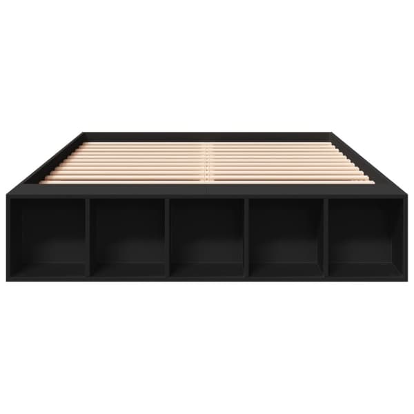 vidaXL sengestel 120x200 cm konstrueret træ sort