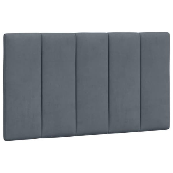 vidaXL seng med madras 90x200 cm velour mørkegrå
