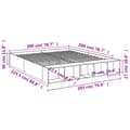 Miniatyrbilde 9 av 10: vidaXL Sengeramme grå sonoma 200x200 cm konstruert tre