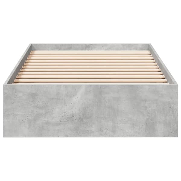 vidaXL Sängynrunko laatikoilla betoninharmaa 90x190 cm tekninen puu
