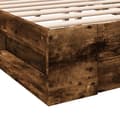 Pikkukuva 7 / 10: vidaXL Sängynrunko laatikoilla savutammi 120x190 cm tekninen puu
