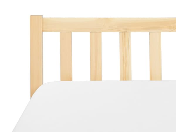 Seng Lyst Træ 160 x 200 cm Moderne Dobbeltseng med Sengegavl To Mands Lav Sengeramme Minimalistisk Design Træseng