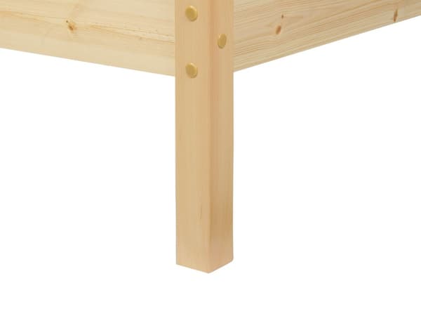 Seng Lyst Træ 160 x 200 cm Moderne Dobbeltseng med Sengegavl To Mands Lav Sengeramme Minimalistisk Design Træseng