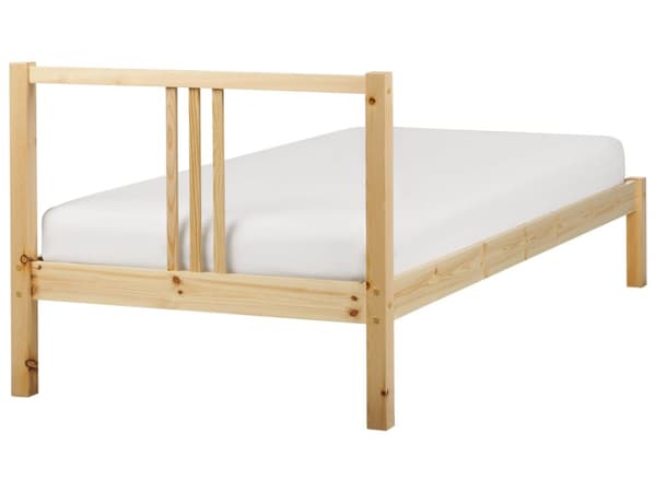 Enkeltseng Lyst Træ 90 x 200 cm Design Sengeramme Enkeltmands Seng Juniorseng Træseng