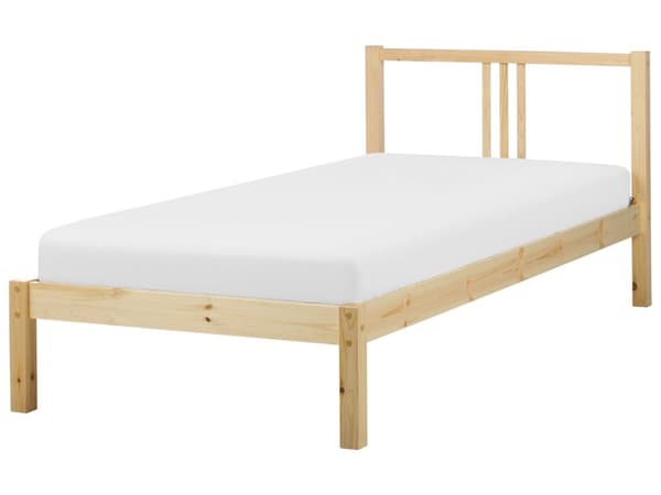 Enkeltseng Lyst Træ 90 x 200 cm Design Sengeramme Enkeltmands Seng Juniorseng Træseng