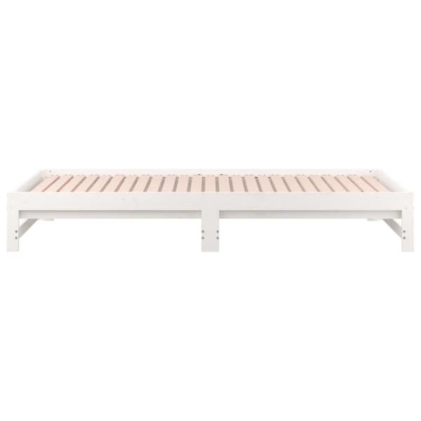 The Living Store daybed med udtræk 2x(90x200) cm massivt fyrretræ hvid -  Senge & sengeramme