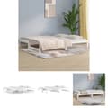 Miniatyrbillede 1 af 11: The Living Store daybed med udtræk 2x(90x200) cm massivt fyrretræ hvid -  Senge & sengeramme