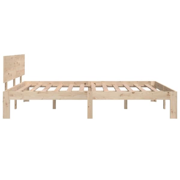 The Living Store sengeramme 140x190 cm massivt fyrretræ - Senge & sengeramme