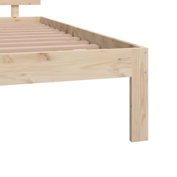 The Living Store sengeramme 140x190 cm massivt fyrretræ - Senge & sengeramme